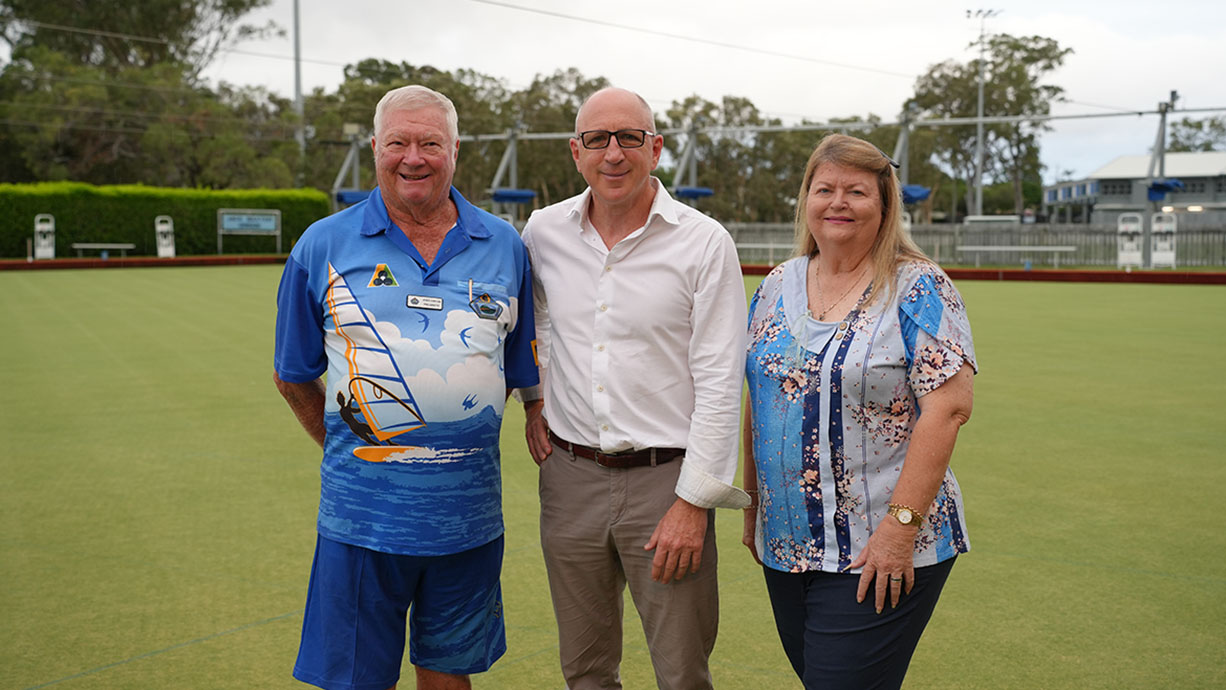 New Cover at the Bramble Bay Bowls Club under a Dutton LNP Government